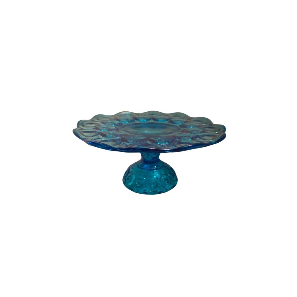 LE Smith Blue Moon and Stars Cake Stand